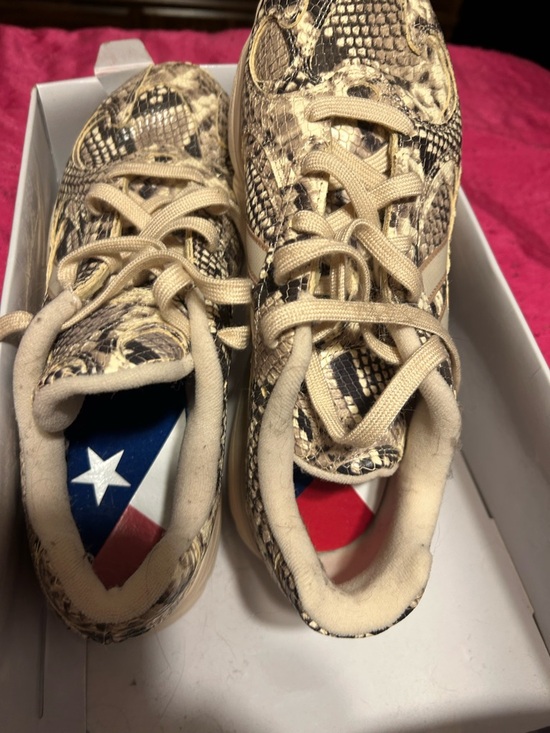 adidas Snake-Print Cream and Black Athletic Sneaker main image 4